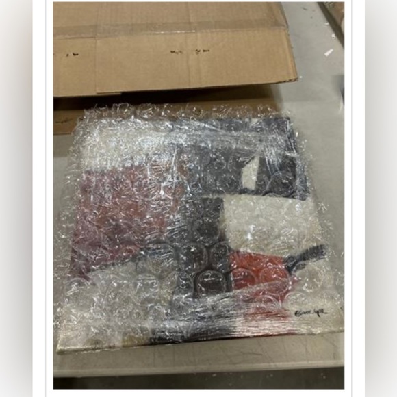 Oliver Gal 'Sai - Rubrum' Abstract Wall Art Canvas Print - 12”X12” - Picture 5 of 7